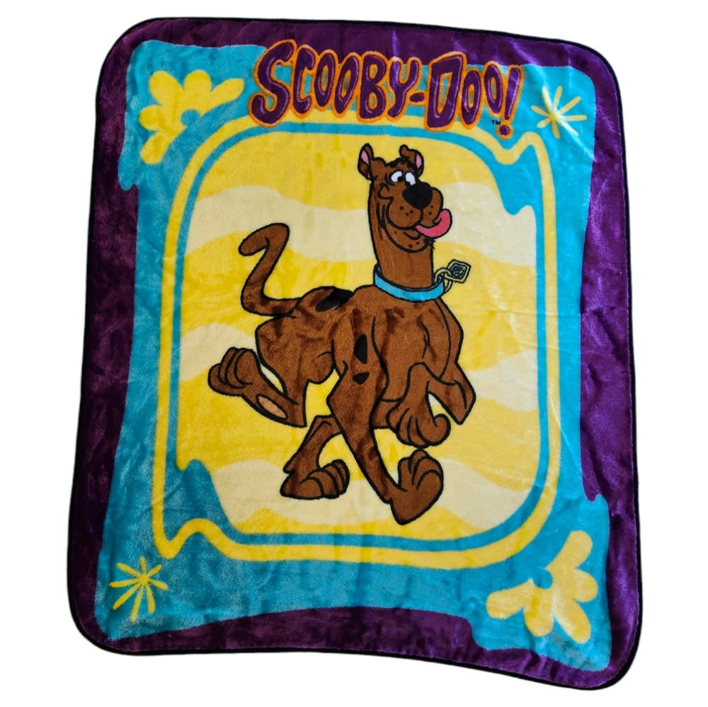Vintage Scooby-Doo 1999 Fleece Throw Blanket by Cartoon Network Rare collectible